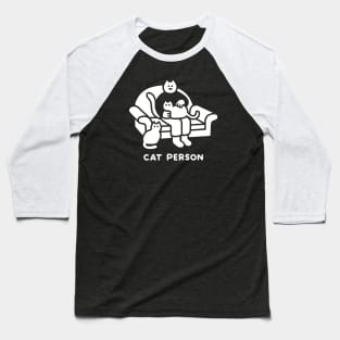 Cat Person Baseball T-Shirt